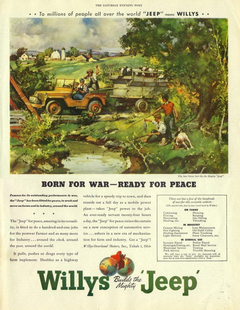 1945 Jeep Auto Advertising